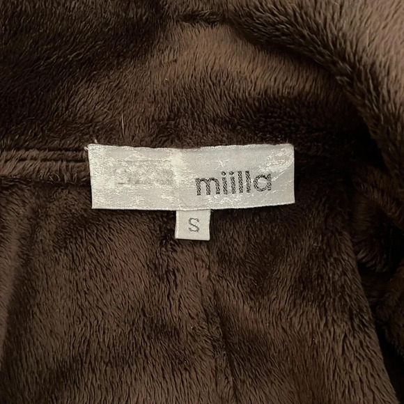 Shearling Faux Fur Jacket Brown, Size S - Picture 9 of 10